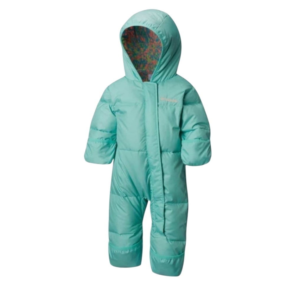 Columbia Snuggly Bunny Bunting Infant Snowsuit in Teal Sz 6-12m
